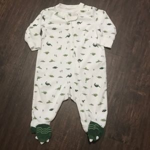 Carters Baby Dinosaur Footed Pajamas Size 3 months
